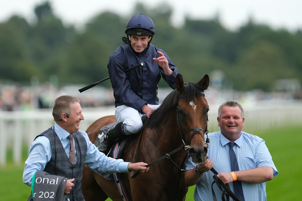 Ryan Moore after riding City Of Troy to win The Juddmonte International Stakes at York. Photograph: Alan Crowhurst/Getty Images