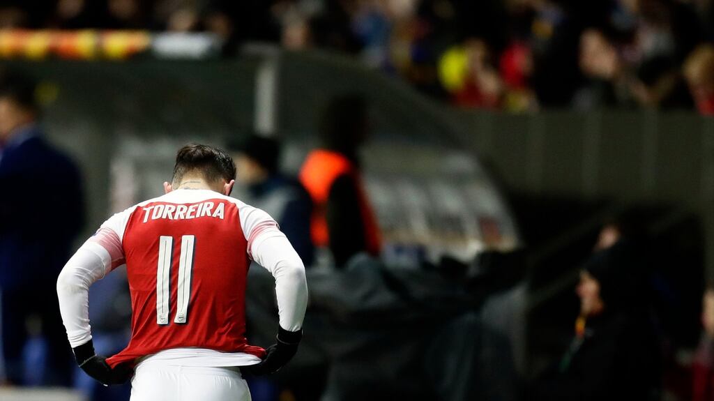 Arsenal were beaten by BATE Borisov on Thursday night. Photograph: AP