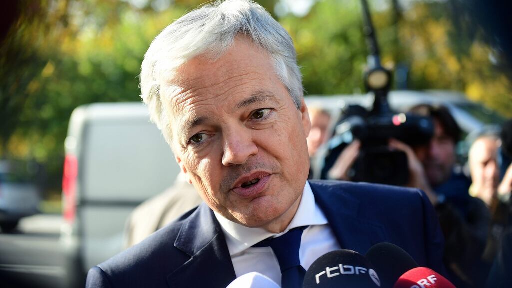 Belgian foreign minister Didier Reynders arriving at an emergency meeting on Ceta in Brussels. Photograph: AFP Photo/Emmanuel Dunand
