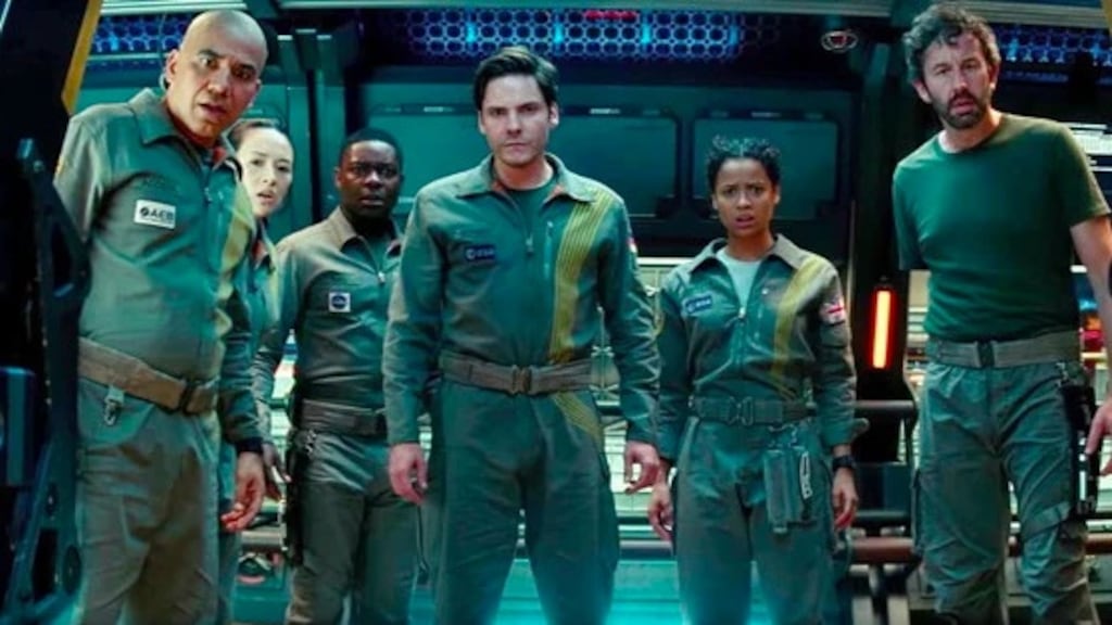 All the interesting stuff in The Cloverfield Paradox happens to Chris O’Dowd’s character, Mundy (right)