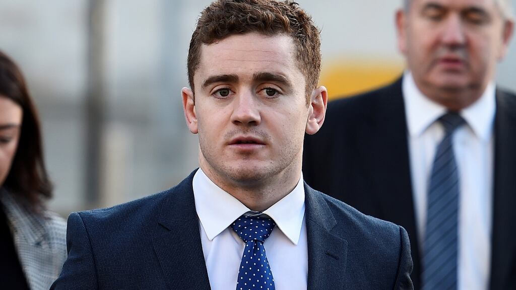 Paddy Jackson: the Ulster and Ireland rugby player was originally due to give evidence last week but snow, and a sick juror, delayed proceedings. Photograph: Clodagh Kilcoyne/Reuters/File photo