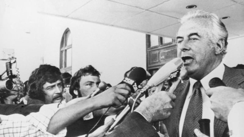 Dismissed: Australian Labor Party prime minister Gough Whitlam after being thrown out of office, in 1975. Photograph: Keystone/Hulton Archive/Getty
