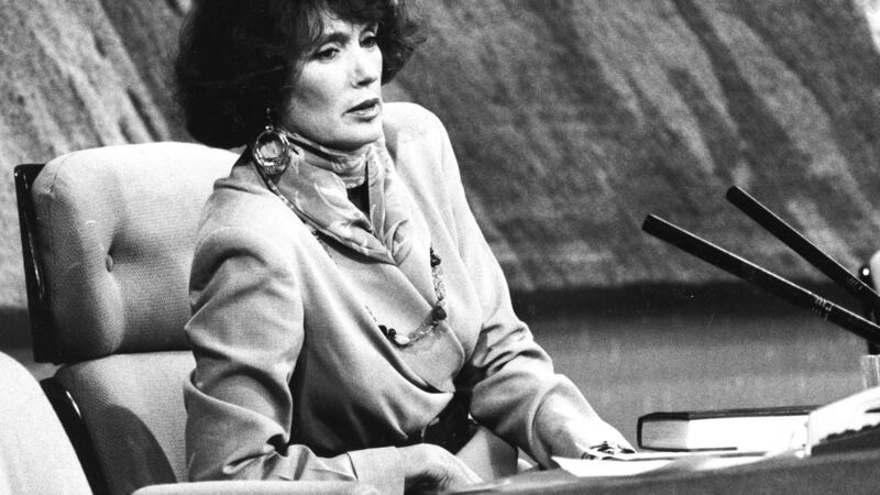 Annie Murphy on The Late Late Show during her interview with Gay Byrne. Photograph: Joe St Leger