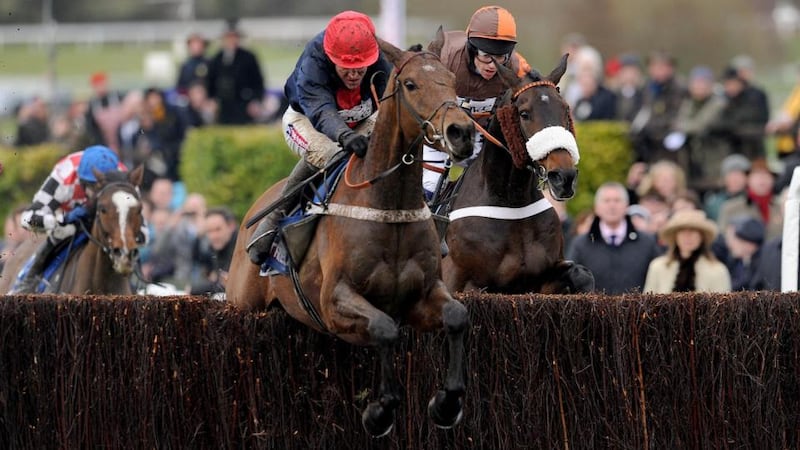 Bobs Worth ridden by Barry Geraghty (left) won the Cheltenham Gold Cup. Photograph: Joe Giddens/PA Wire