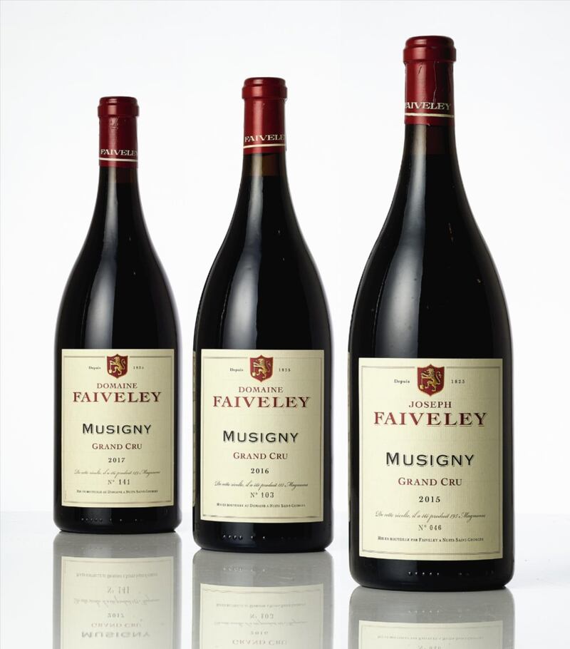 The sale includes bottles of Musigny, where Chen has a vineyard