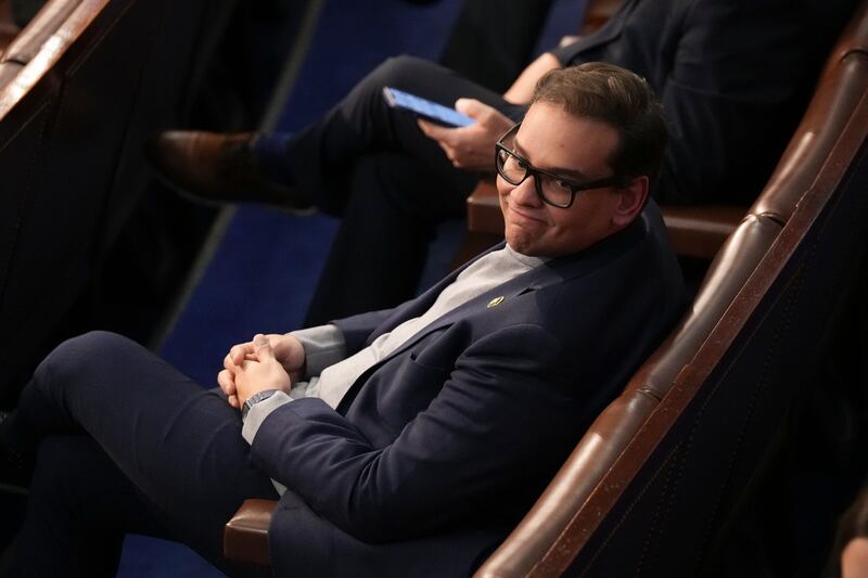 The most controversial politician in Washington continues to be first-time congressman from New York, George Santos, Photograph: Haiyun Jiang/The New York Times