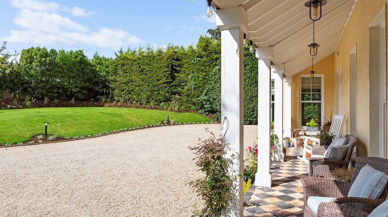 Pine Lodge: the verandah at Saoirse Ronan’s Co Wicklow home