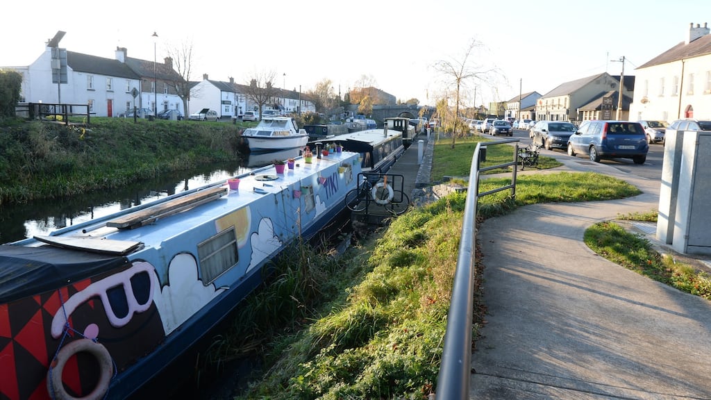 Barges on the Grand Canal at Sallins. Photograph: Alan Betson / The Irish Times