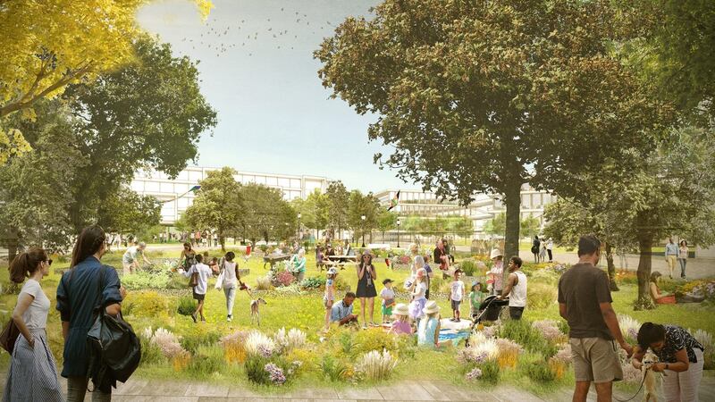 Open space are part of the planned Facebook development. Photograph: Facebook/Reuters