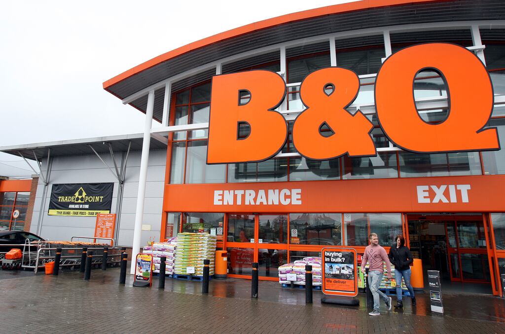 Strong demand for energy-efficient products boosted trading at B&Q and Screwfix stores. Photograph: Paul Faith/PA
