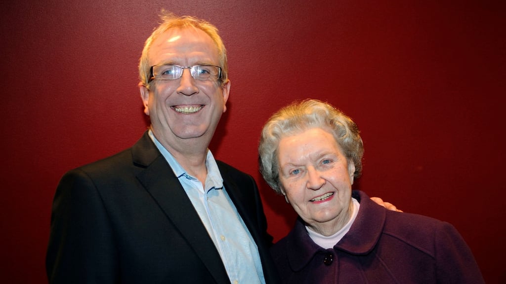 Rory Cowan with his mother, Esther, in 2012. Photograph: Dave Meehan