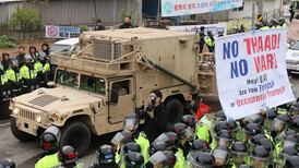 Protests as US starts to deploy anti-missile system in South Korea