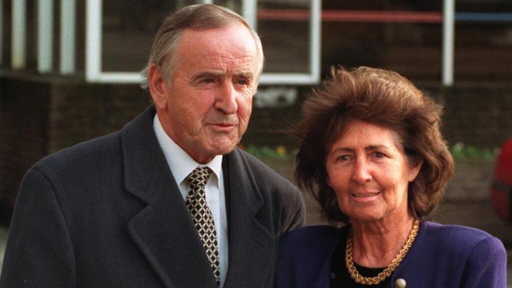 Former taoiseach Albert Reynolds with his wife, Kathleen, in 1996: he got a palpable buzz out of life and people, without a drop of alcohol passing his lips (apart from a sip of champagne in September 1994 when the IRA declared a ceasefire, his life’s great achievement). Photograph: Frank Miller