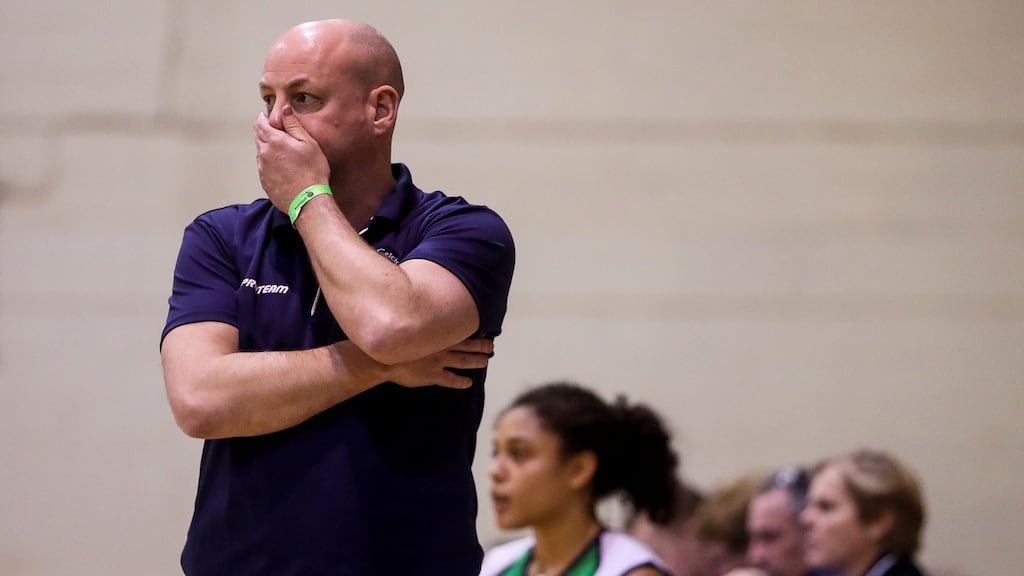 Courtyard Liffey Celtics coach Mark Byrne: “Sometimes, you learn more and develop more from defeats.” Photograph: Tommy Dickson/Inpho