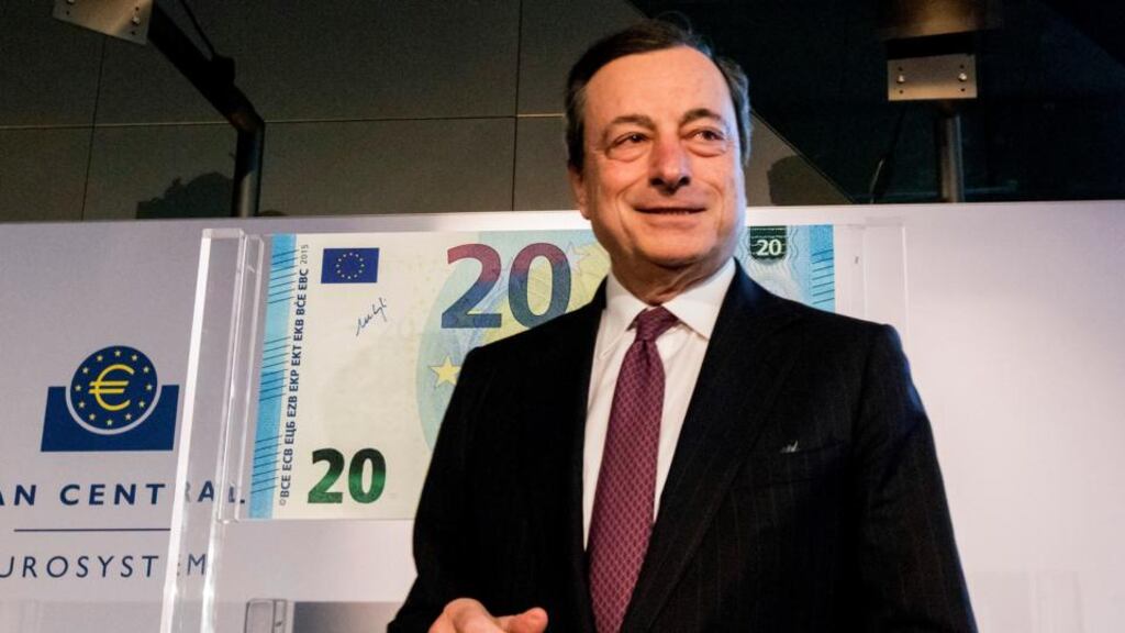 Mario Draghi, president of the European Central Bank: the upside is that he can claim some credit if recovery does take hold. Photograph: Martin Leissl/Bloomberg