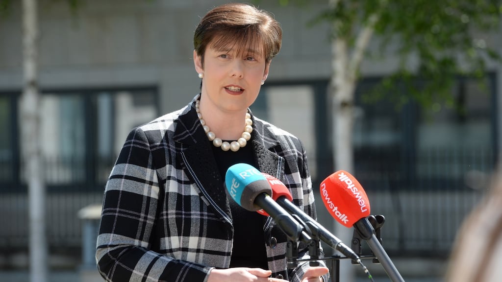 Minister for Education Norma Foley says the National Public Health Emergency Team is due to meet next Thursday to review safety measures in schools. Photograph: Dara MacDónaill