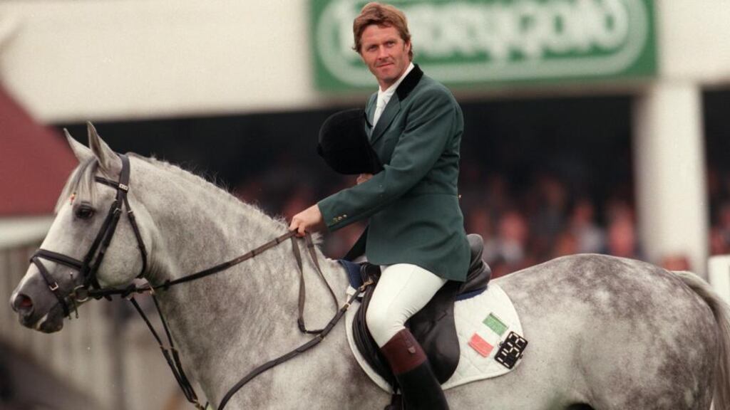 Trevor Coyle on Cruising at the Dublin Horse Show in 1997. Photograph: Lorraine O ‘Sullivan / Inpho