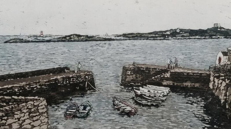 Susan Early, Coliemore, aquatint etching