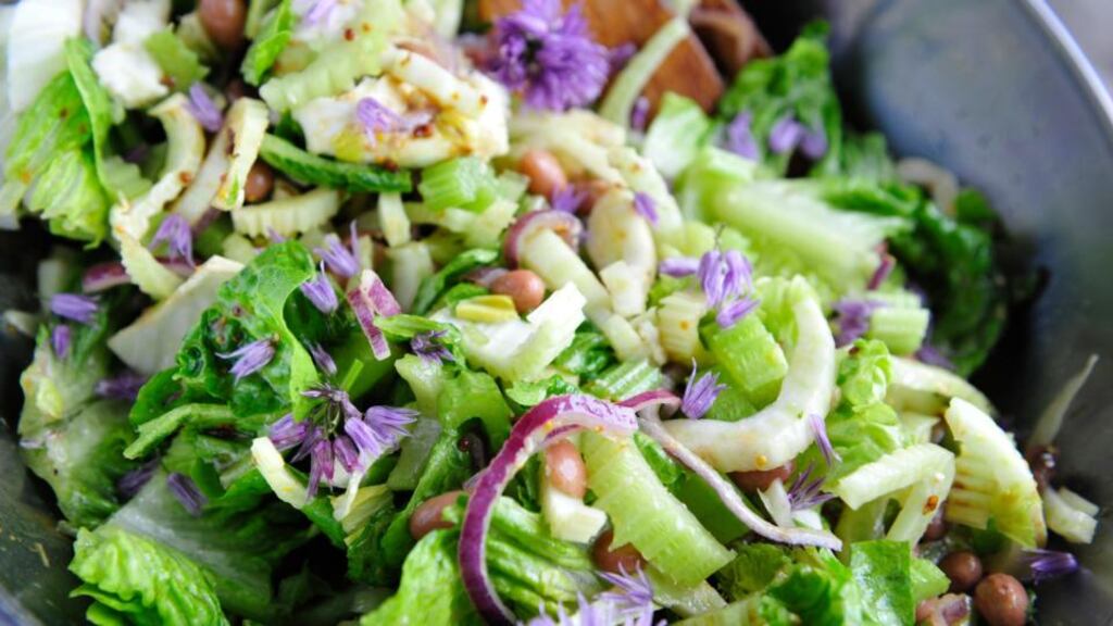 Crunchy caprese salad. Photograph: Aidan Crawley