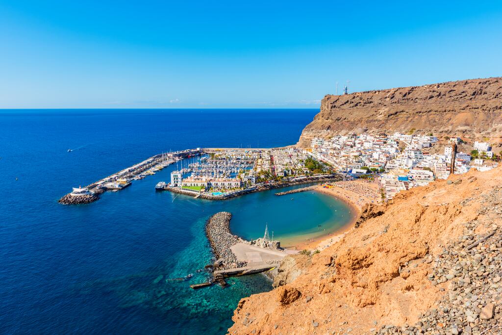 Puerto de Mogán in Gran Canaria - often it can work out cheaper booking flights to popular destinations well in advance because seats sell quickly. Photograph: Allard Schager/Agency