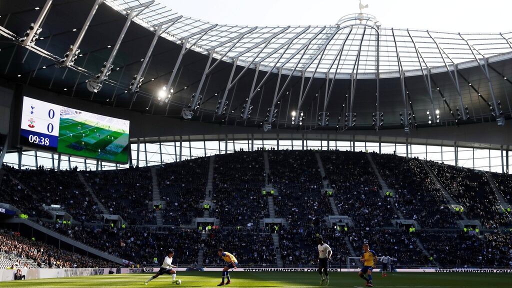 A general view of the new Tottenham Hotspur Stadium during the match between Tottenham and Southampton in the  Under 18 Premier League, a test event ahead of the opening of the stadium. Photograph: David Klein/Reuters