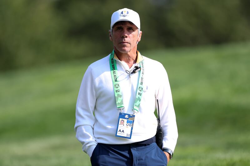 Former footballer Gianfranco Zola looks on prior to the Ryder Cup 2025 at Black Course at Bethpage State Park. Photograph: Andrew Redington/Getty
