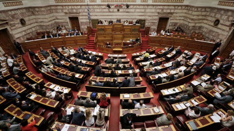 Greece’s government secured enough parliamentary votes to pass the bill early today. Photograph: John Kolesidis/Reuters