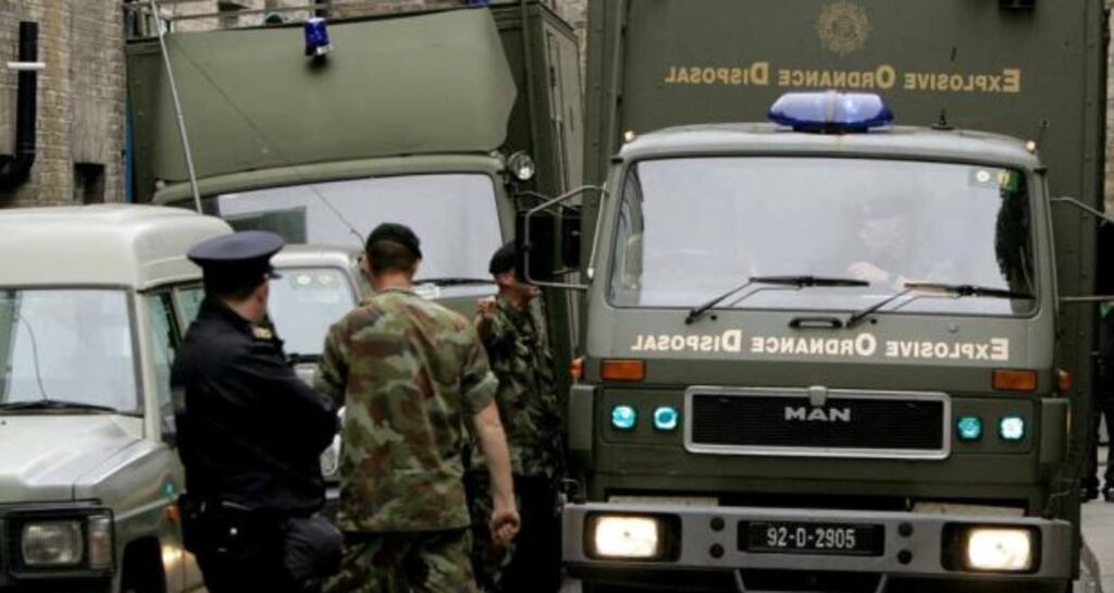 File image of Defence Forces bomb disposal team at work. Photograph: David Sleator/The Irish Times