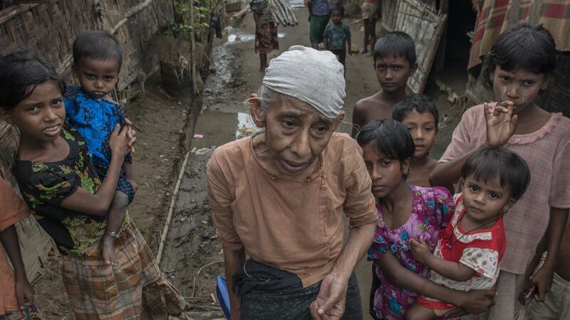 Rohingya refugees in a photographed here in camp for internally displaced people in Sittwe, Myanmar, in September, 2014. Photograph: Brenda Fitzsimons