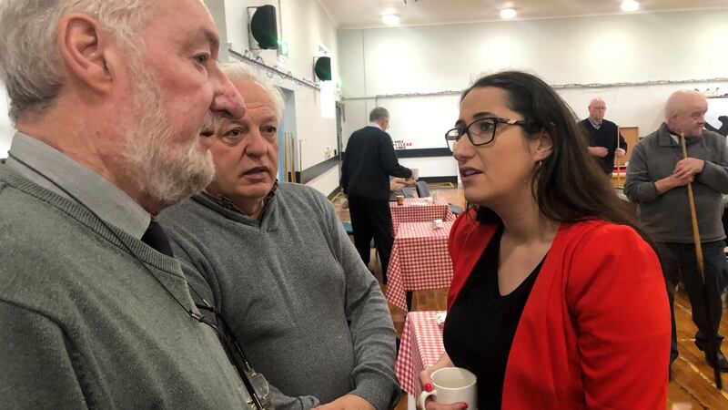 Fine Gael candidate Emer Higgins at the Retired Active Men’s Social in Newcastle