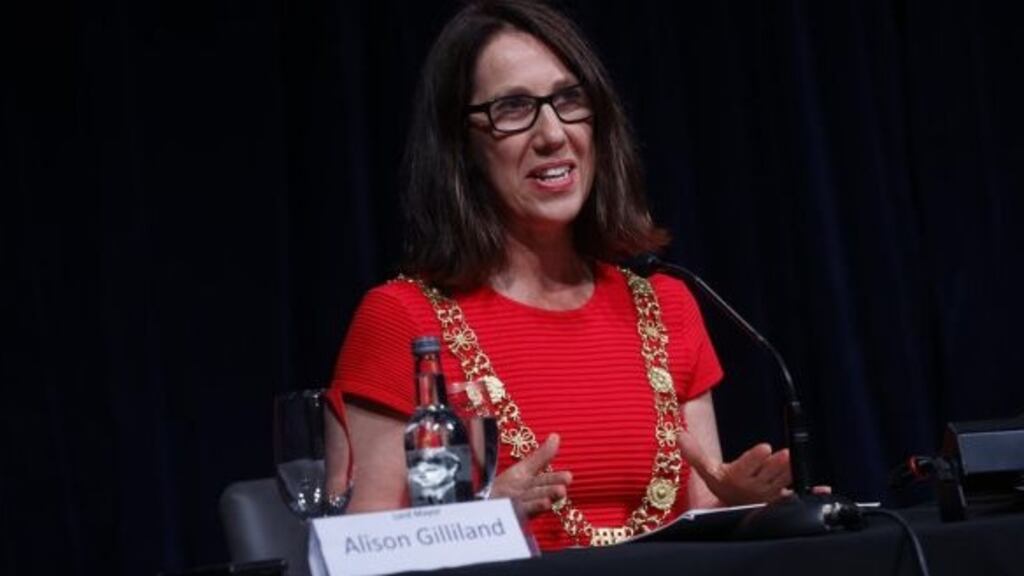 Lord Mayor of Dublin Alison Gilliland plans to tackle the issues through a multi-agency group. Photograph: Lord Mayor of Dublin/Twitter