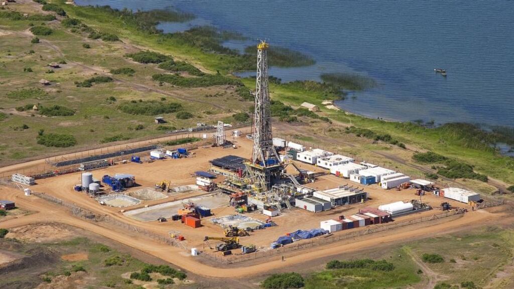 The Kingfisher well, Block 3A, jointly owned by Tullow Oil and Heritage Oil, at the Lake Albert Rift Basin, in Uganda. Tullow reported a net loss for the first half of the year after writing off more than $400 million in exploration costs.