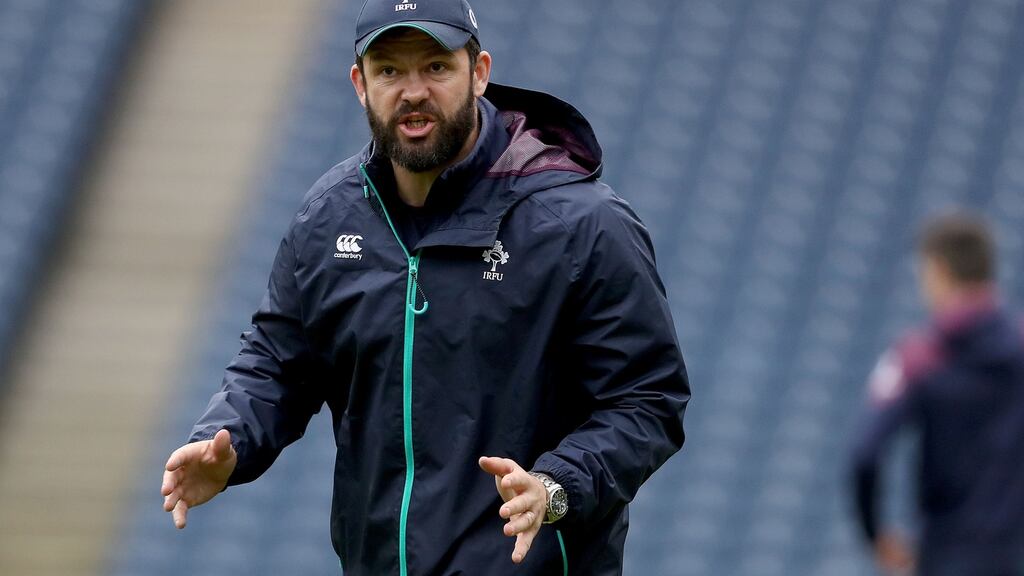 Ireland defence coach Andy Farrell: “International football is understanding what ruthlessness looks like.” Photograph: Dan Sheridan/Inpho