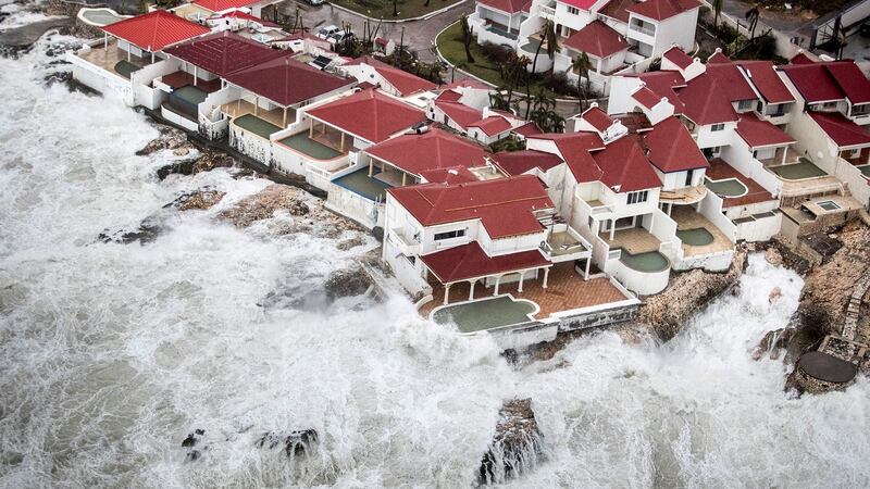 View of the aftermath of Hurricane Irma on Sint Maarten Dutch part of Saint Martin island in the Caribbean September 6, 2017. Photograph: Netherlands Ministry of Defence