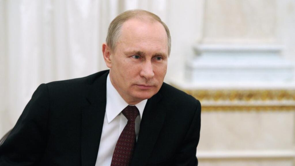 Russian president Vladimir Putin has said he ordered officials to start work on taking control of Crimea weeks before a referendum which – the Kremlin has asserted until now – prompted the region’s annexation from Ukraine. Photograph: EPA