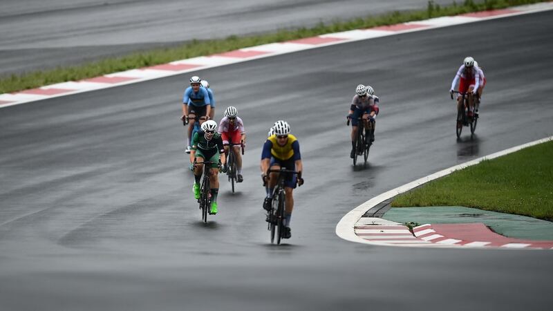 Eve McCrystal and Katie George Dunlevy were on the gold medal hunt on Friday morning. Photograph: David Fitzgerald/Sportsfile