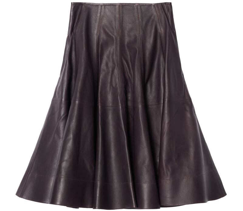 Leather skirt, €450, Cos