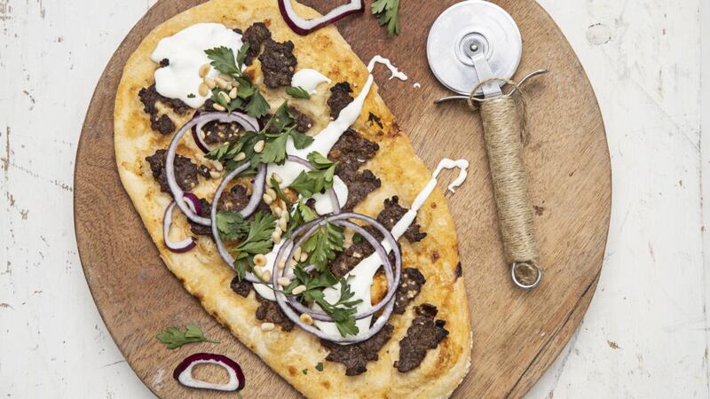 Lahmacun. Photograph: Harry Weir