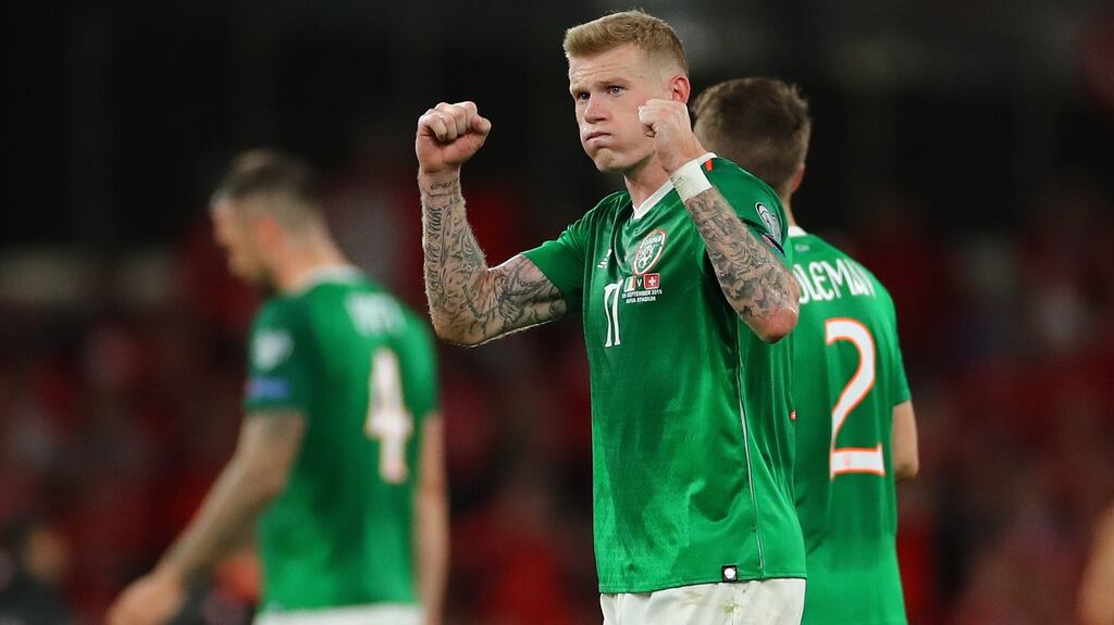James McClean is set to be fit for Ireland’s clash with Georgia in Tibilisi despite training alone on Tuesday. Photograph: James Crombie/Inpho