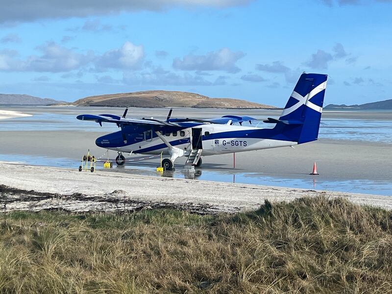 The beach runway on Barra. Photograph: Mark Paul