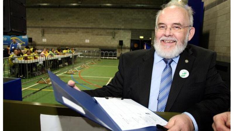 Sinn Fein candidate Francie Molloy will take up the Mid-Ulster seat vacated by Martin McGuinness after being elected ahead of the unionist unity candidate Nigel Lutton in a by-election. Photograph: Paul Faith/PA Wire