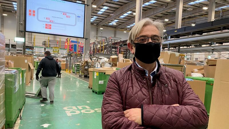 Maurice Ebbs, floor operations manager at An Post’s parcel hub in Dublin 12. Photograph: Bryan O’Brien