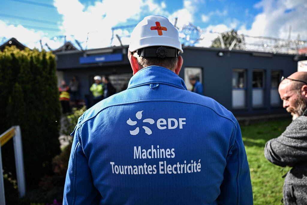 The French government is moving to buy out the 16 per cent it does not already own in EDF, as the group grapples with production outages at its French nuclear reactors and soaring wholesale power prices in Europe. Photograph: Sameer Al-Doumy/AFP
