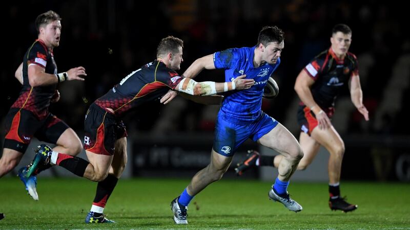 Leinster’s Conor O’Brien makes a break. Photograph: Alex Davidson/Inpho