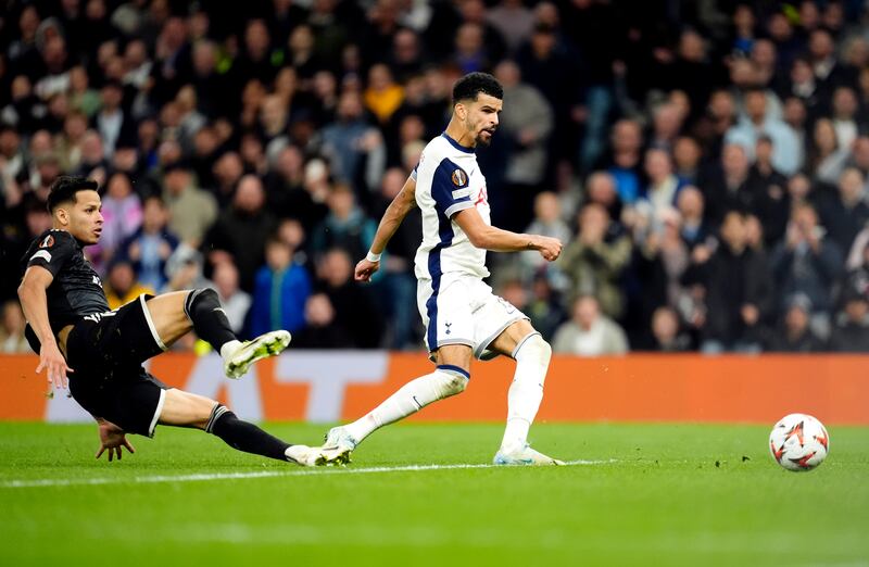 Dominic Solanke in action for Tottenham Hotspur. Photograph: Nick Potts/PA