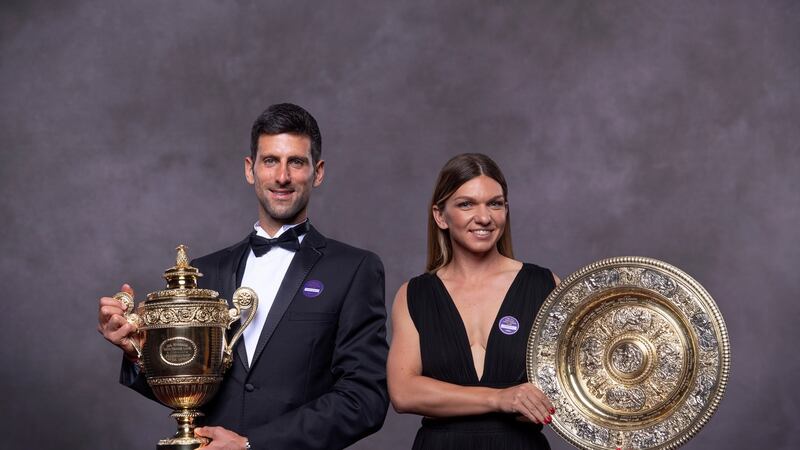 Novak Djokovic and Simona Halep are unlikely to be able to start the defence of their Wimbledon titles in June. Photograph: Thomas Lovelock/AELTC/Getty