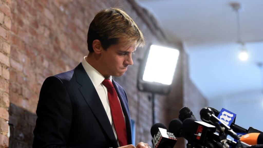 Fallen to Earth: Milo Yiannopoulos resigned from Breitbart after recordings emerged of him defending sexual relationships between young boys and older men. Photograph: Timothy A Clary/Getty