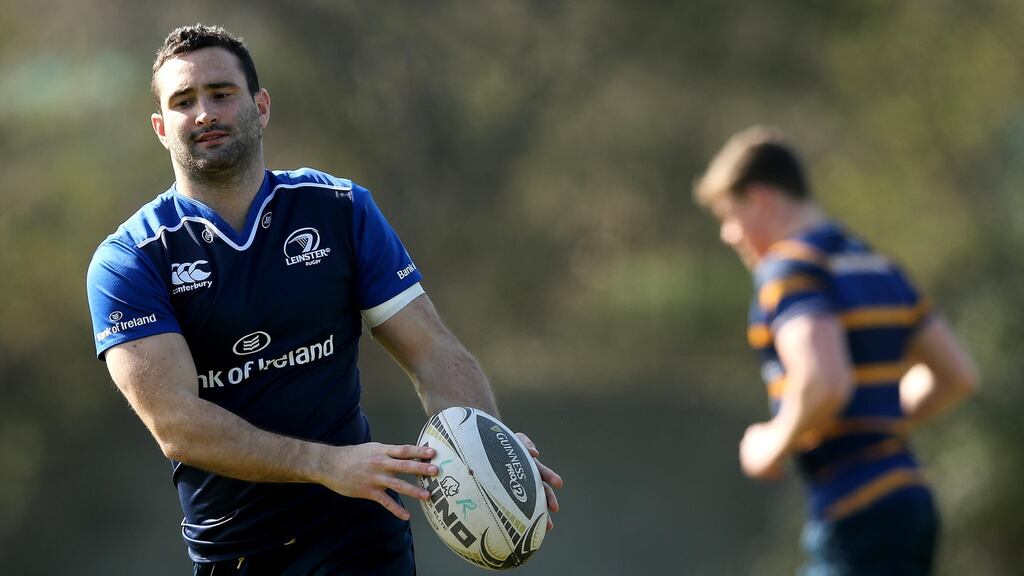 Dave Kearney back at training for Leinster. Photograph: Ryan Byrne/Inpho