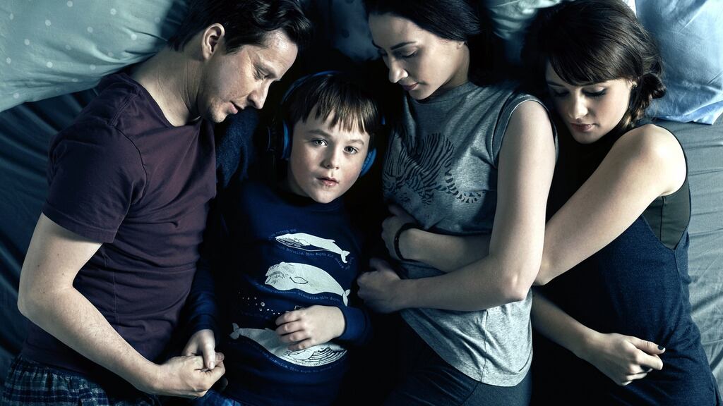 Lee Ingleby, Max Vento, Morven Christie and Molly Wright in The A Word: Photograph: Rory Mulvey/ BBC