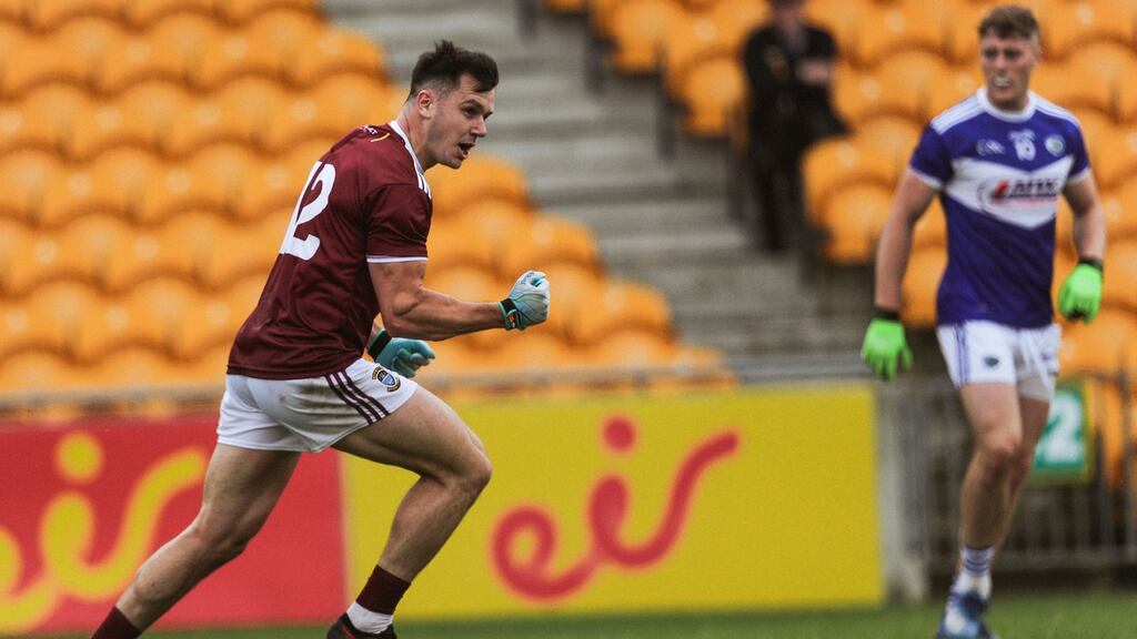 Westmeath’s David Lynch celebrates scoring a goal in their Leinster SFC win over Laois. Photo: Brian Reilly-Troy/Inpho